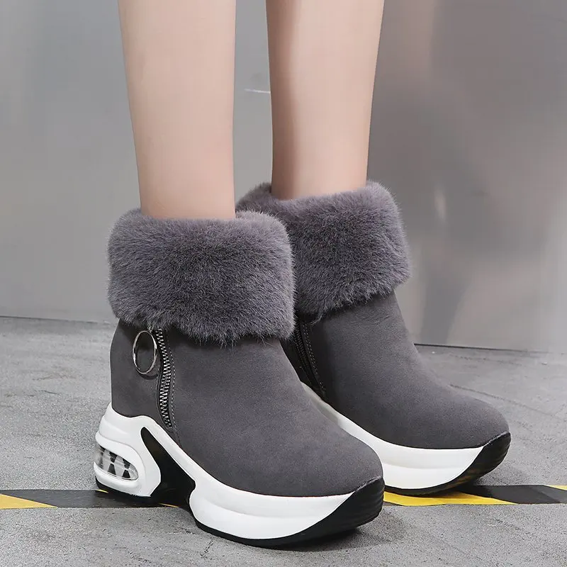 Winter Women Warm Sneakers Platform Snow Boots 2024 Ankle Boots Female Causal Shoes Ankle Boots for Women Lace-up Ladies Boots