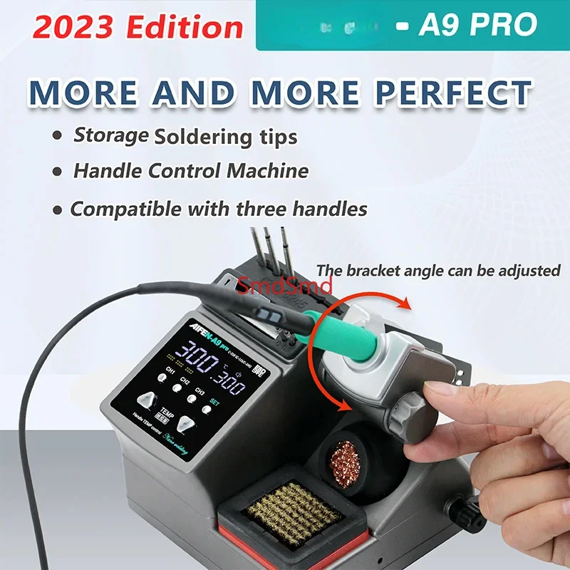 A9PRO Soldering Station Compatible Soldering Iron Tip 210/245/115 Handle Control Temperature Welding Rework Station