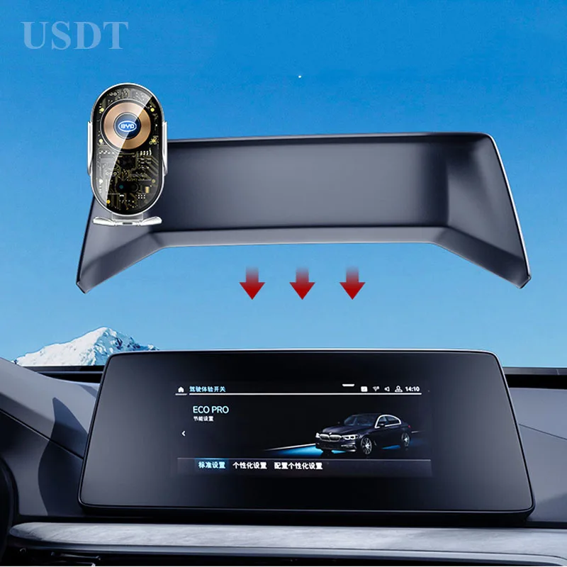 

30W Wireless Charger Automatic Car Phone Holder For BYD Han EV DM Tang EV DM BYD Dolphin Song Plus GPS Navigation Bracket Base