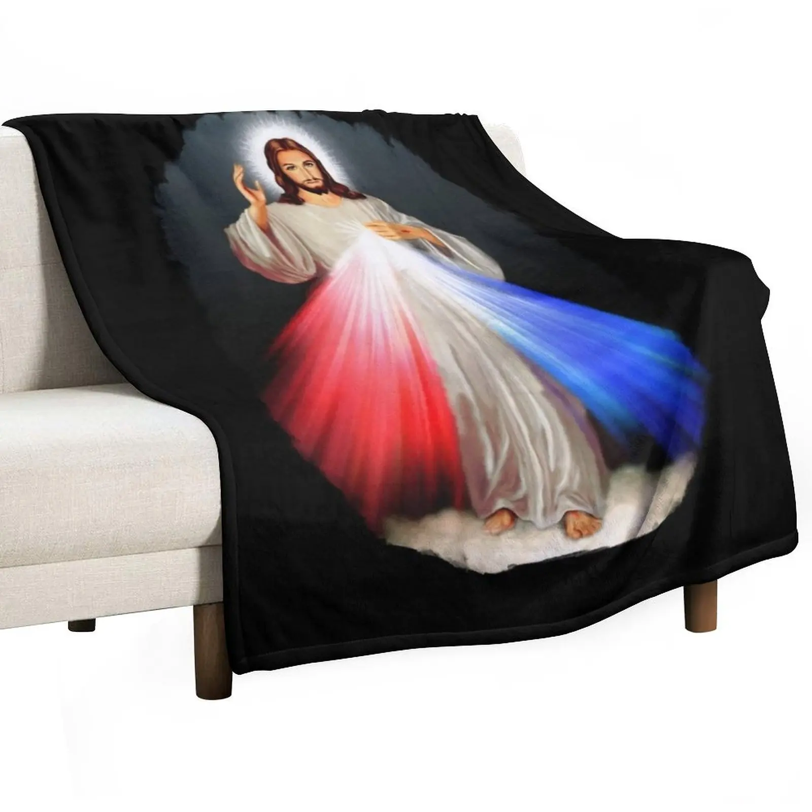 

Divine Mercy Throw Blanket Decoratives Soft Plush Plaid warm winter Sleeping Bag Blankets
