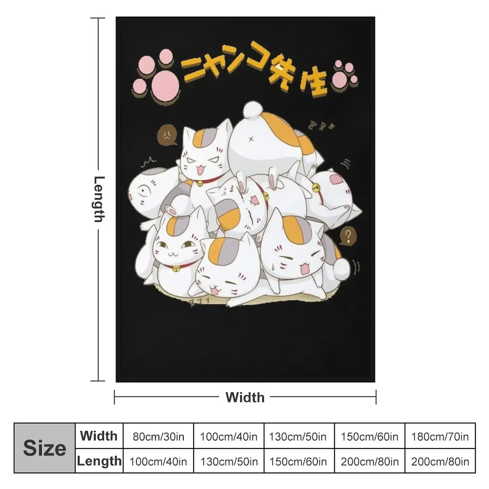 New Nyanko Sensei ( Natsumes Book of Friends) Classic Throw Blanket Soft Big Extra Large Throw Vintage Blankets