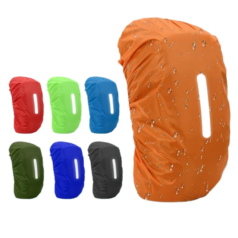 

Universal Backpack Rain Cover Waterproof Dustproof with Reflective Strips, for Hiking Travel Luggage, Elastic Anti-Slip Design