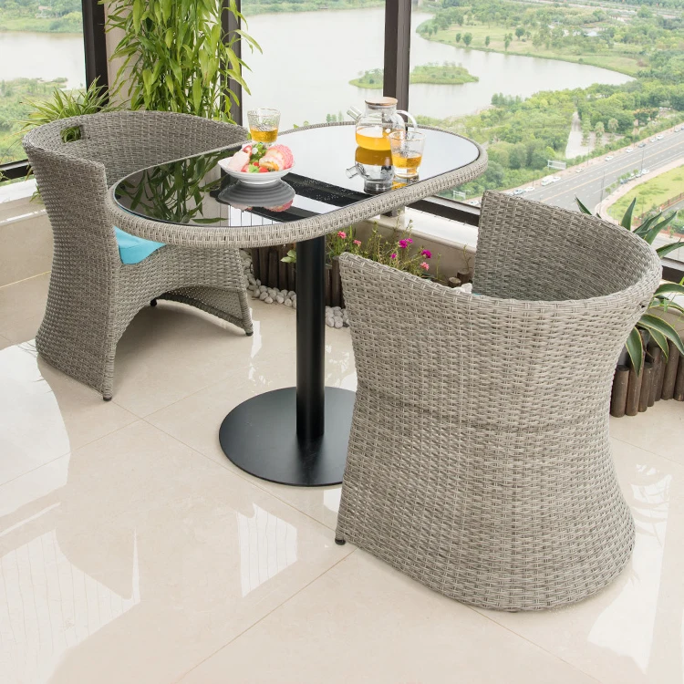 Patio Cafe Restaurant Rattan Dining Coffee Chair Set Wicker Garden Place Save Table Chair Set Outdoor Furniture