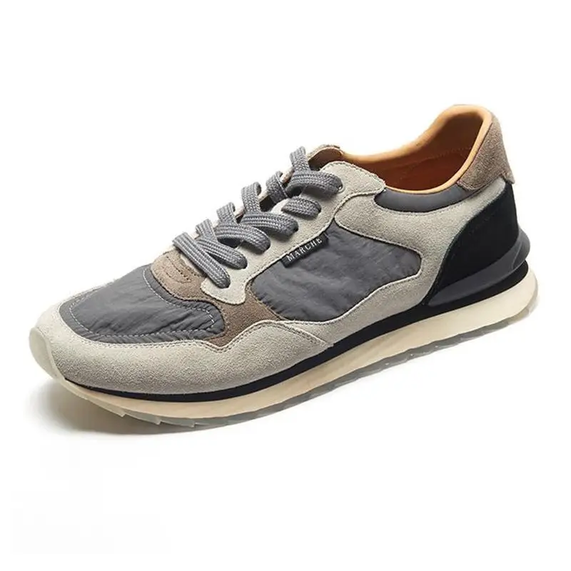 Retro Spliced Color Men's Casual Shoes Autumn 2026 Breathable Lightweight Versatile Sport Shoes Low Top Flat Bottom Composite...