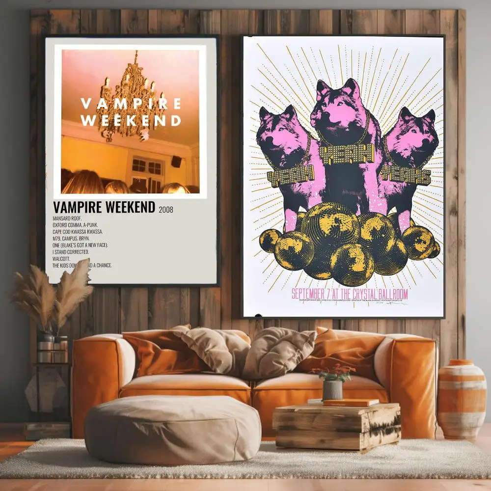band V-Vampire Weekend-D Painting Calligraphy Elegant Botanical Decor for Living Room Modern Interior Design