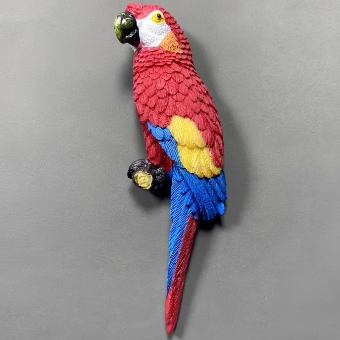 Dominican creative hand-painted macaw travel souvenir decorative crafts Magnetic refrigerator sticker gift