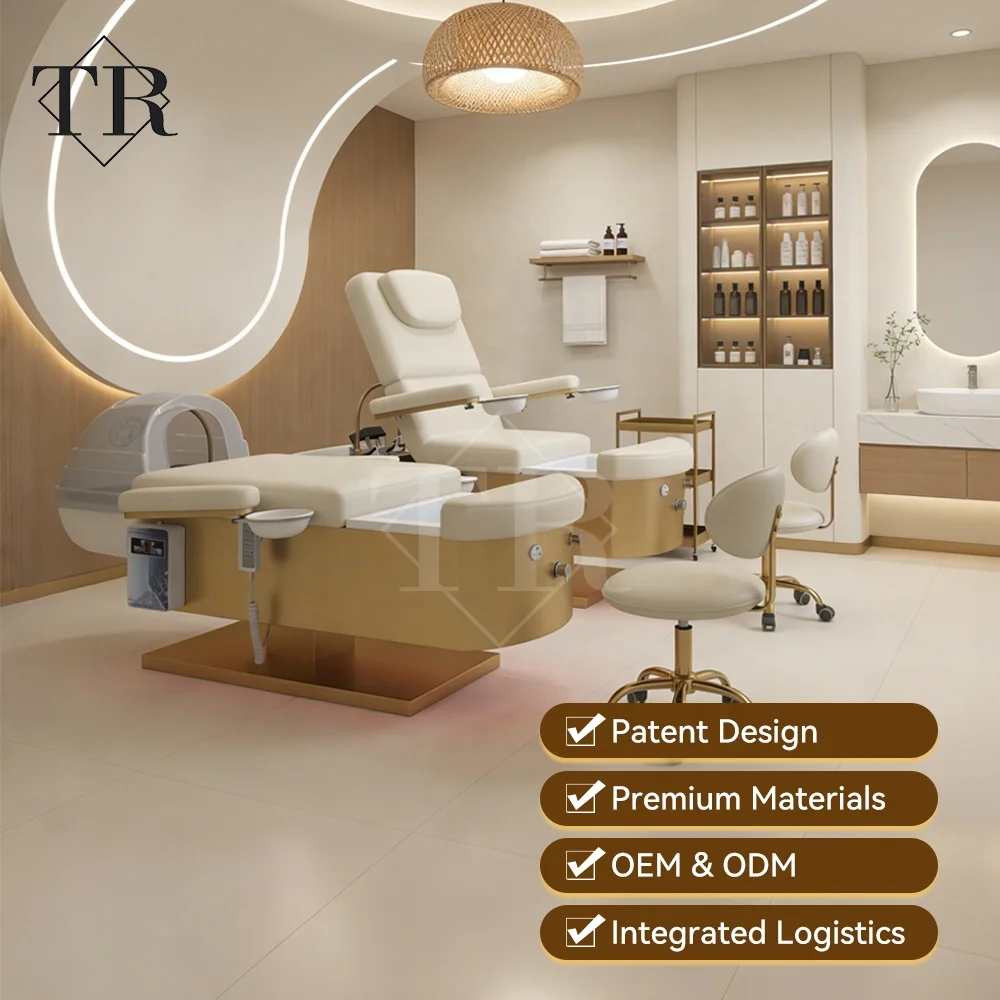 2026 Multi-functional Shampoo Head Spa Foot Spa Pedicure Chair Head Therapy Water Circulation Salon Bed for Small Salons