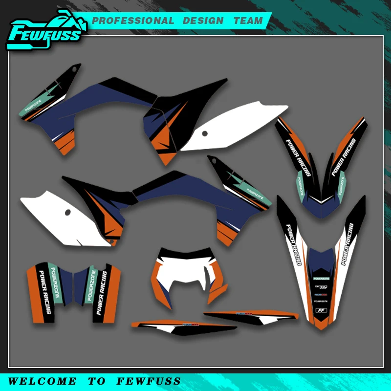 

Fewfuss полная графика наклейки мотоцикл индивидуальный номер имя для KTM EXC EXC-F 125 250 300 350 450 2012 2013 SX SXF 11-12