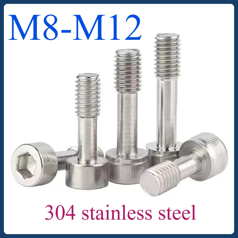 

M8 M10 M12 Stainless Steel Anti-loosening Screws Cup Head Half Tooth Hexagon Socket Head Cap Screws 1~5pcs