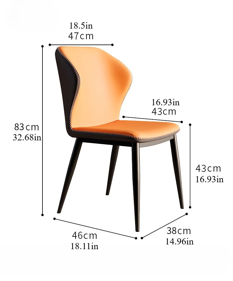 Italian Luxury Dining Chair Home Simple Modern Leisure Armchair Business Thickened Hotel Soft Home FurnitureBag Restaurant Chair image 6