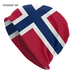 Norvegia Flag Caps Vintage Street Skullies berretti cappello adulto uomo lavorato a maglia cappello uomo donna donna inverno caldo elastico cappello lavorato a maglia