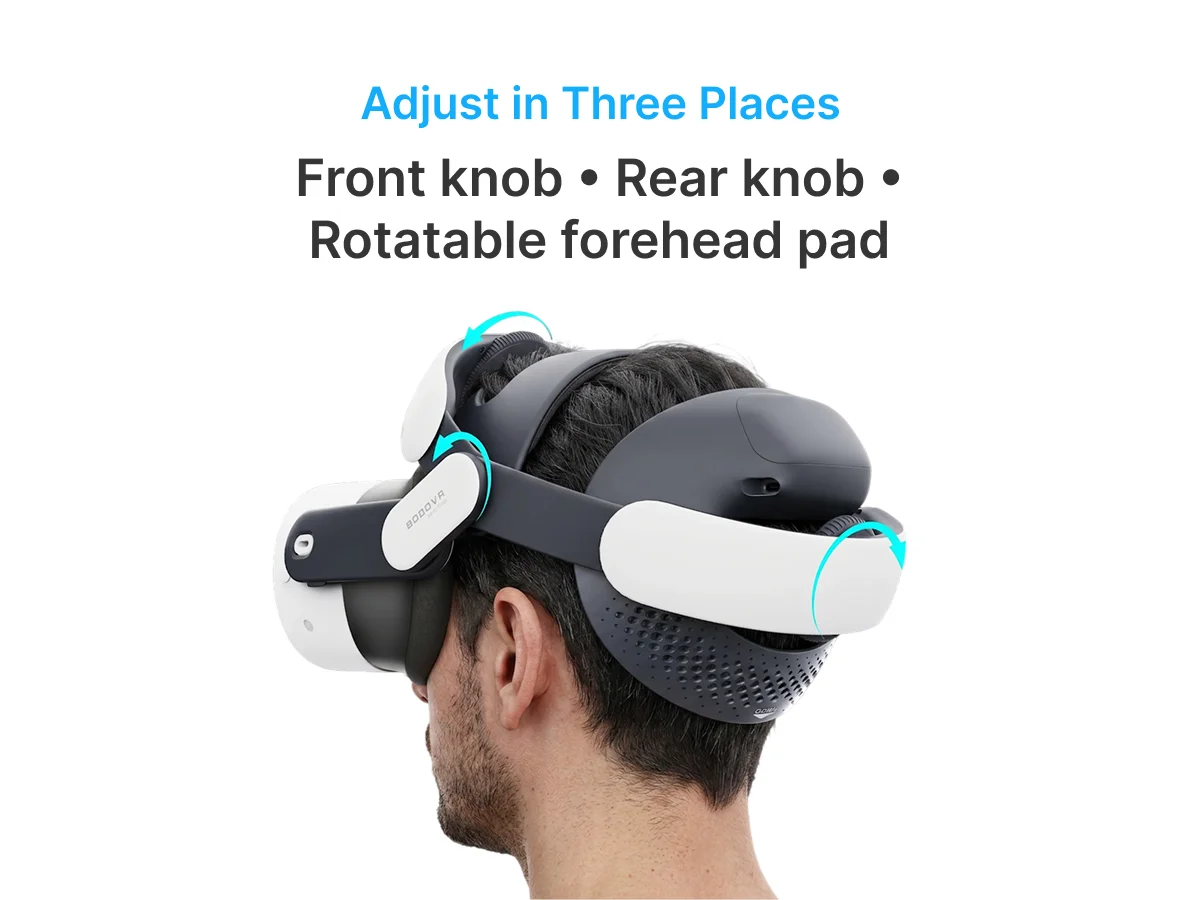 BOBOVR M3 Gurt Kompatibel mit Meta Quest 3/3S, Dual-Mode VR-Kopfgurt mit Halo- und Elite-Fit-Modi, Reduzierter Gesichtsdruck – Detail 5