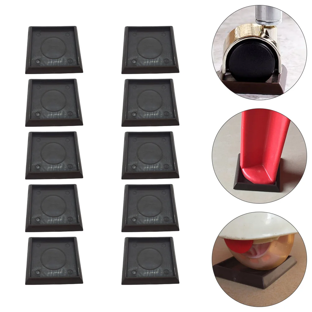 

10Pcs Furniture Leg Pads Plastic Chair Covers Non Skid Floor Protectors Silent Scratch Resistant Table Foot Cushions for Hard