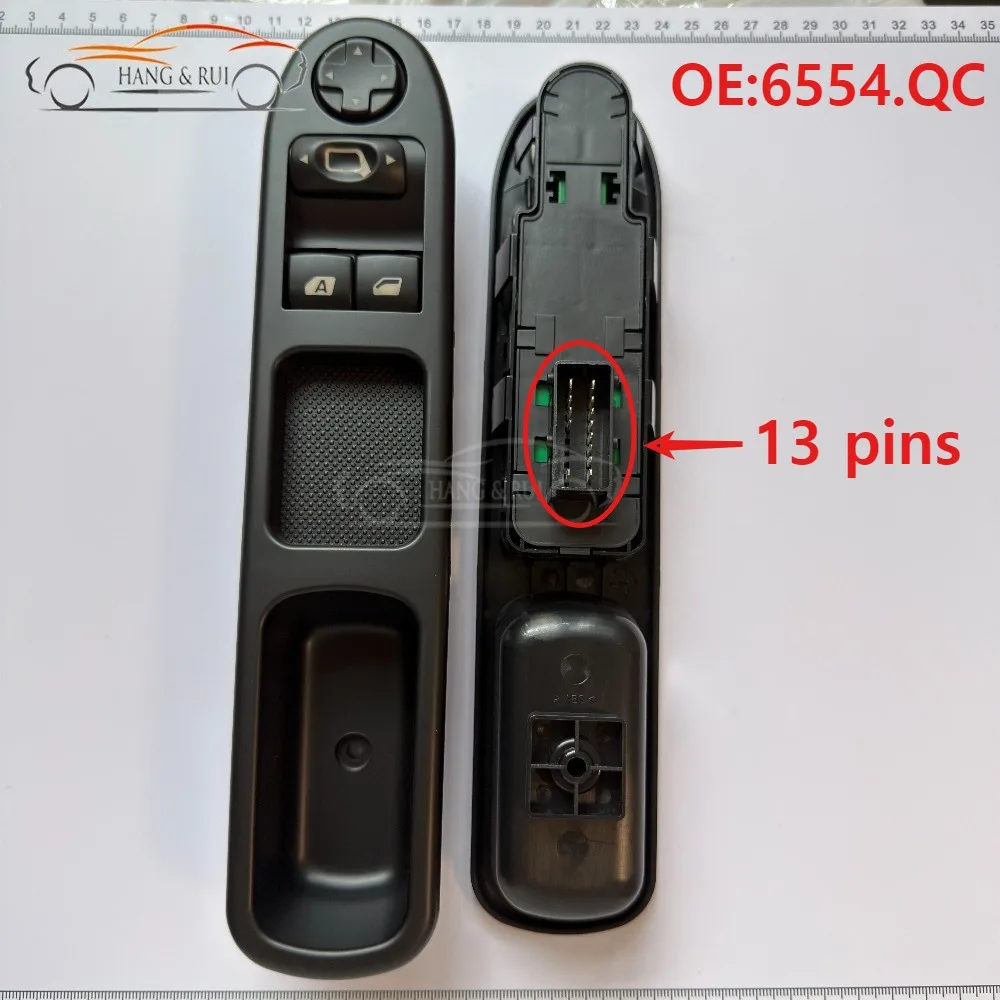 6554.QC Car Electric Power Window Control Switch For Peugeot 207 Citroen C3 Picasso 2007-2014 Regulator Lifting Button 6554QC