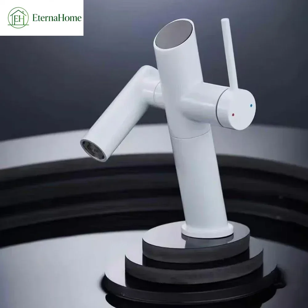 Multifunctional Bathroom Faucet Dual Mode Rotatable Spout Single Hole Deck Mount Hot Cold Water Mixer Vanity Basin Tap
