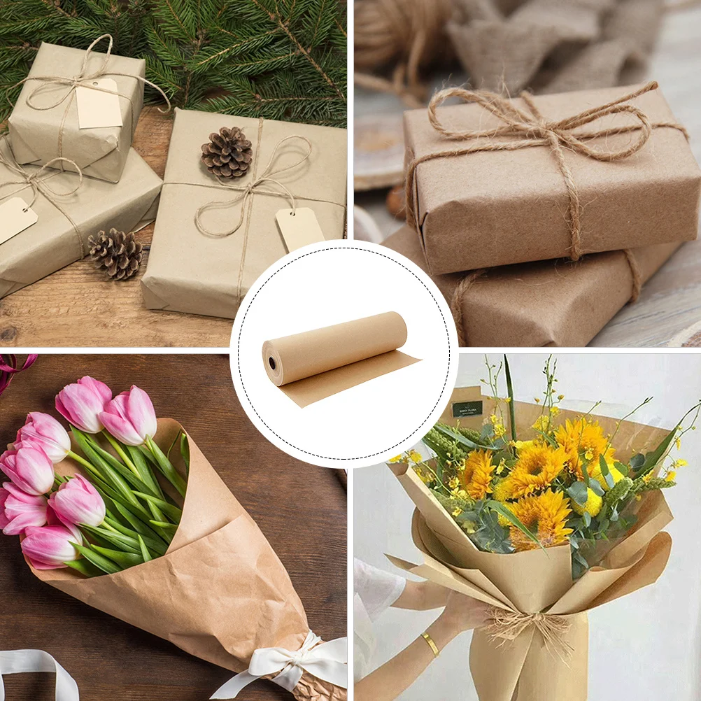 Wrapping Kraft Paper Gift Package Paper Smooth Surface Comfortable Touch Perfect for DIY Crafts Gift Bag Box Protection Durable