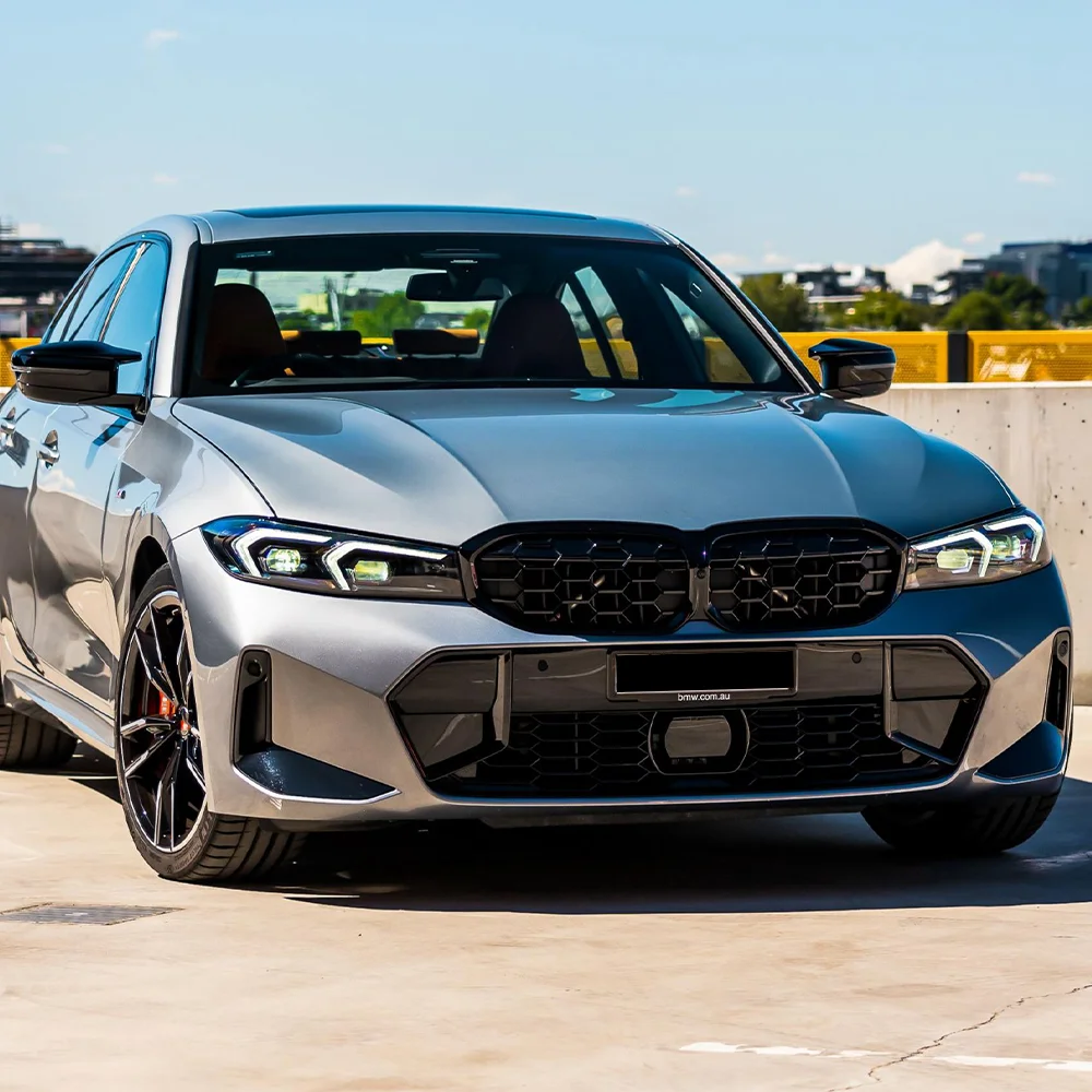 For BMW 3 Series G20 G21 LCI 2023 2024 2025 330i 320d M340i Front Kidney Grille Honeycomb Style Front Bumper Grill Auto Parts view 4