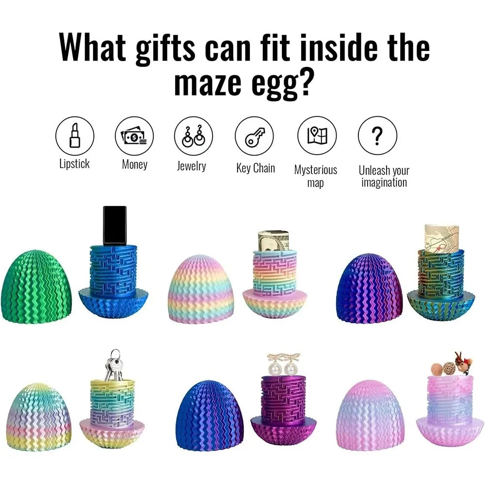 

Reusable 3D Maze Gift Box Maze Structure Surprise Money Holder Money Puzzle Box Mystery Egg Puzzle Box Christmas