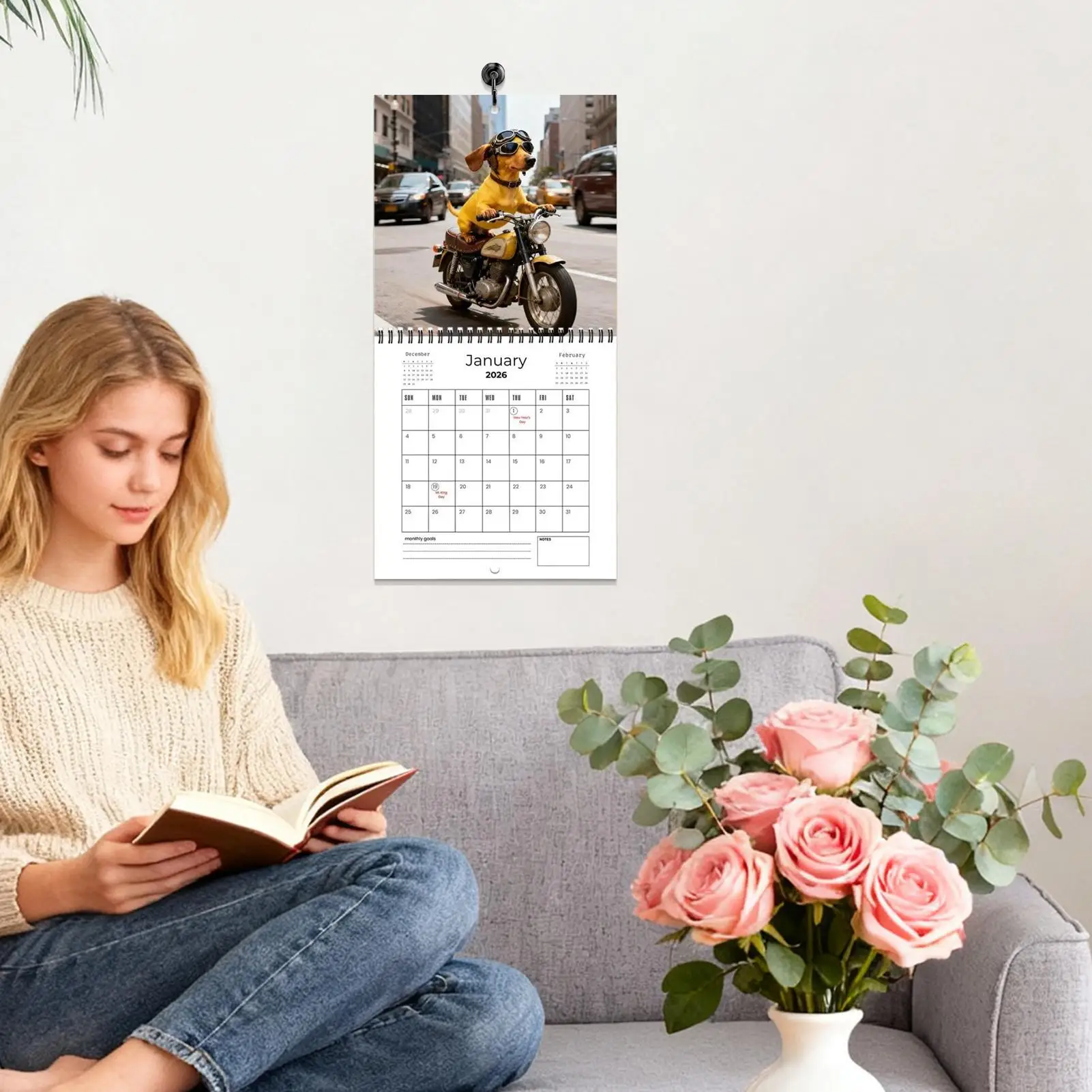 

Wall Calendar Dachshunds Planning Planner Dog Calendar 2026 For Appointment Holiday Bedroom Living Room Kitchen Fridge Desktop