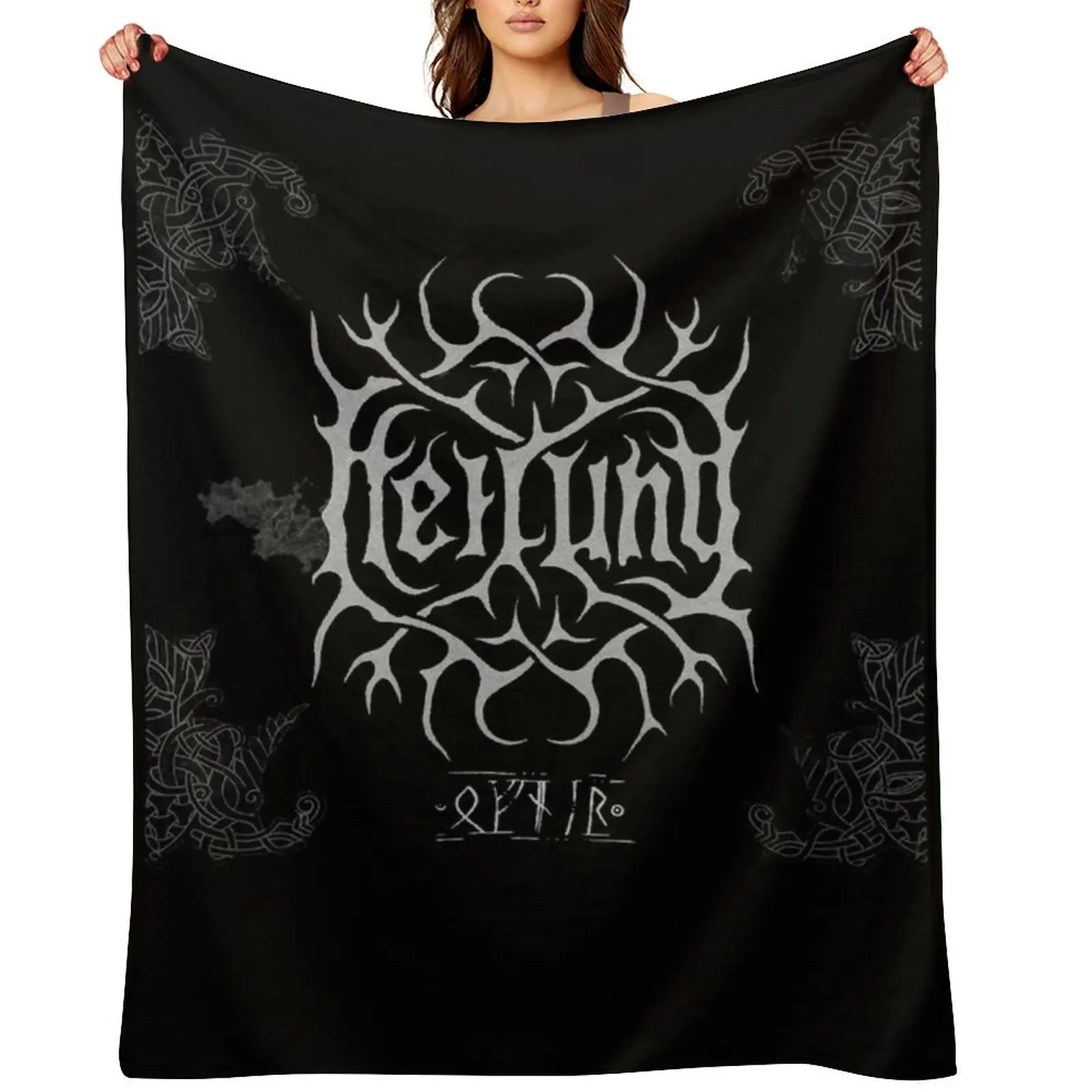 

best logo of heilung band Throw Blanket Cute Bed covers Cute Plaid cosplay anime Blankets