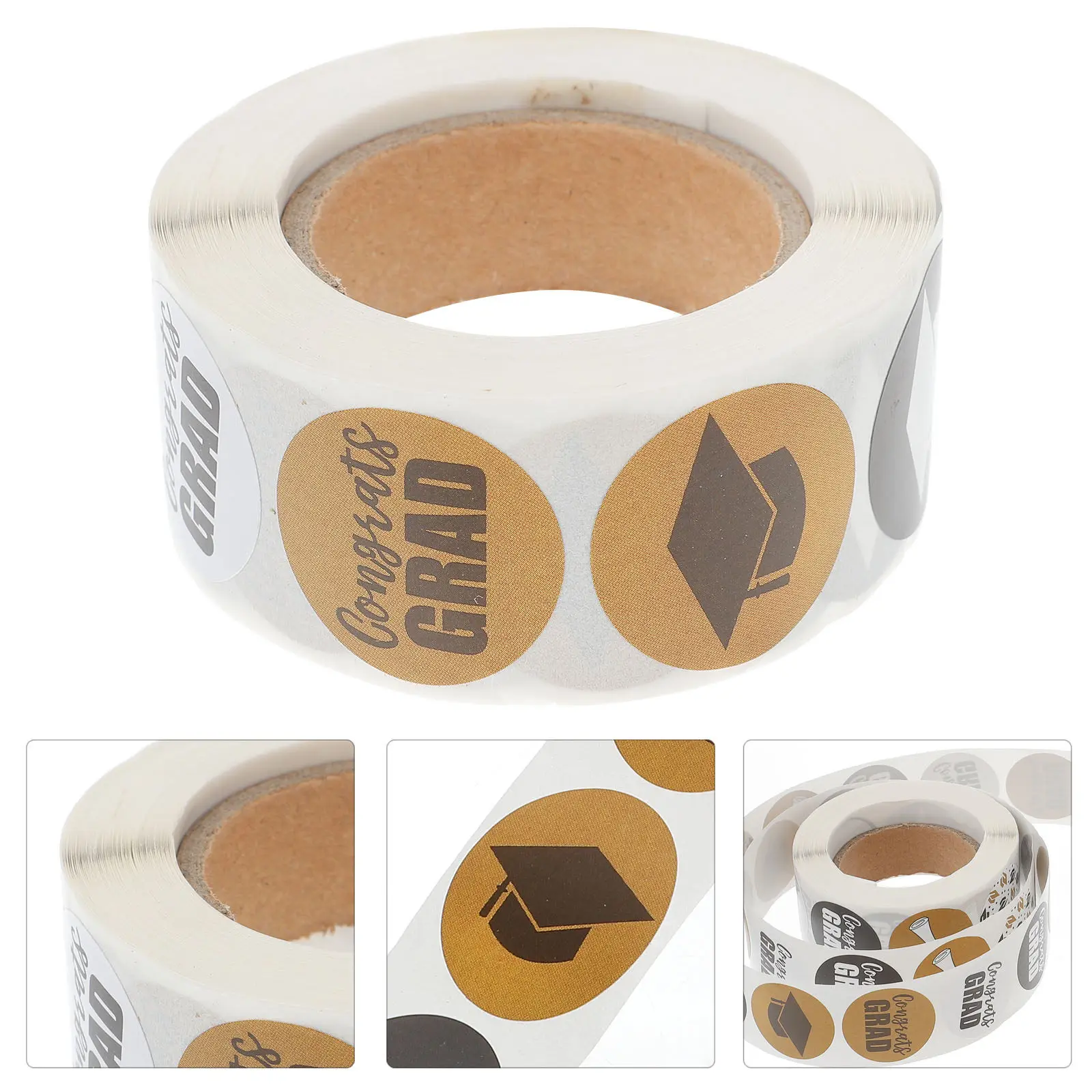 500Pcs Graduation Seal Stickers Round Self-Adhesive Envelope Labels for Party Decor Gift Wrapping School Supplies Notebooks