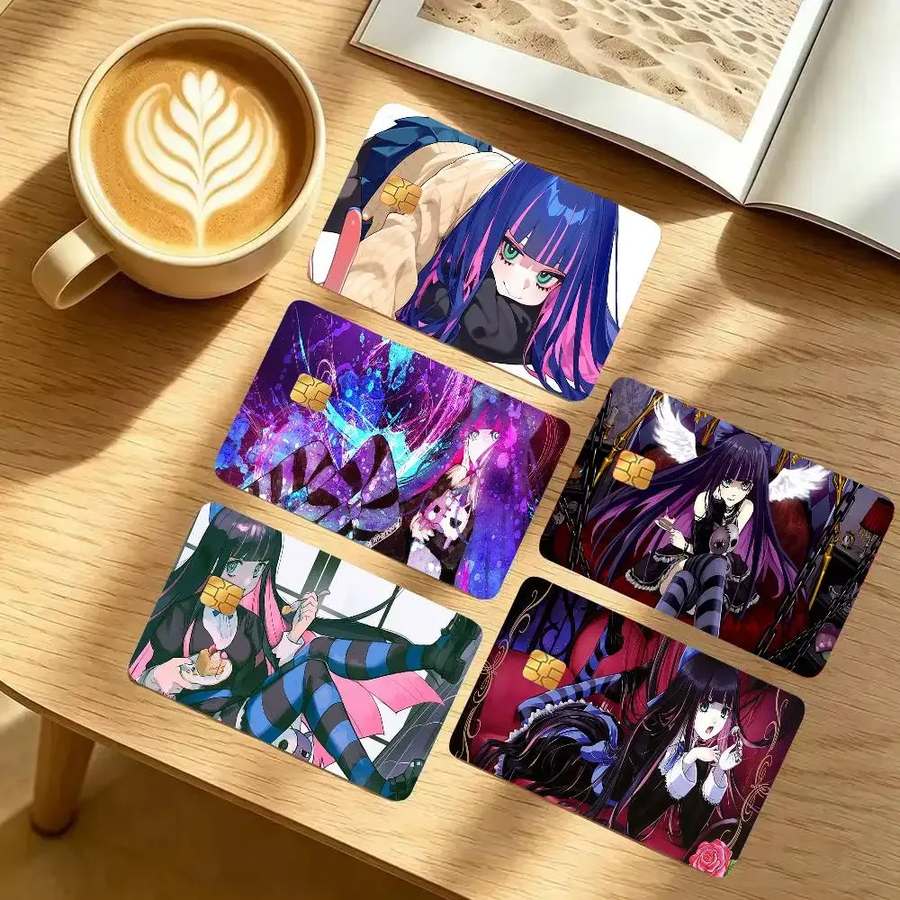 Stocking Anime Panty Stocking With Garterbelt Credit Card Sticker Waterproof PVC Skin Cover For Debit Bank Card Removable Card
