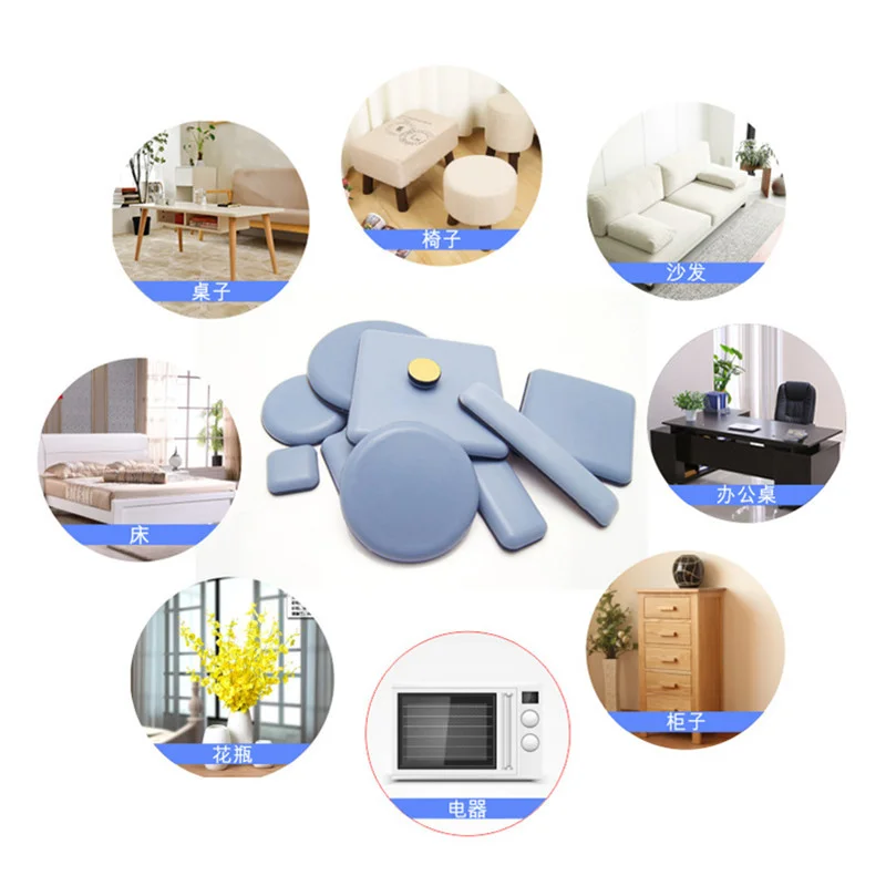 Chair Pads Floor Protector Rubber Feet Furniture Legs Table Felt Pad Seat Self-Adhesive Easy Move Heavy Furnitures Slider Glides