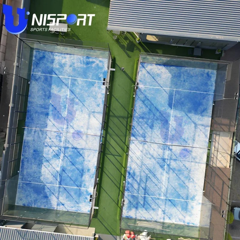 

China Factory Panoramic Indoor Outdoor Paddle Tennis Court Padel Court Club Artificial Grass Indonesia's Best Padel Tennis Court