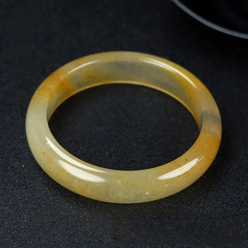 Gold Silk Jade Gold Sand Jade Bracelet Floating Yellow Belt Gold Sand Ice Transparent Fashion Gift Real Jade Bracelet Children