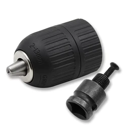 Convertidor de portabrocas sin llave de 2-13mm, adaptador de broca de rosca de 1/2-20UNF, adaptador de enchufe cuadrado de 1/2 