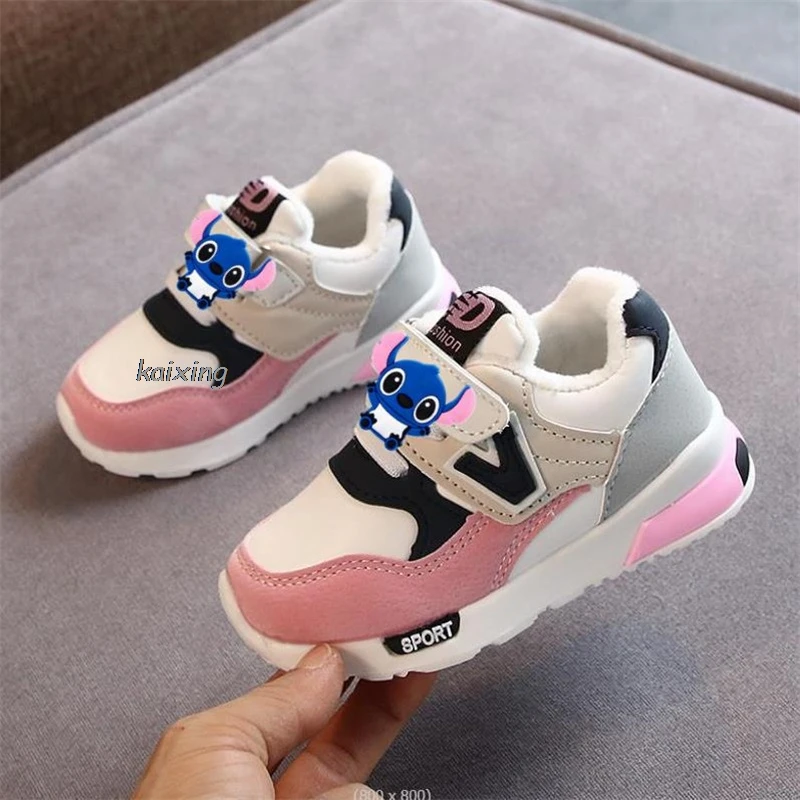 Çocuklar koşu ayakkabıları Disney Mickey Minnie Sneakers moda kız spor ayakkabı Shoes Breathable nefes erkek ayakkabı Tenis Infantil