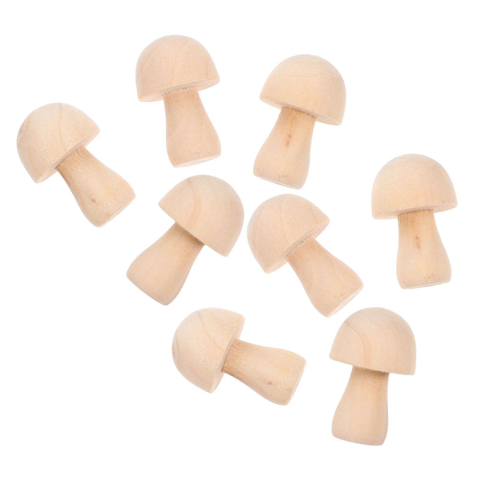 

10pcs Unfinished Wooden Mushroom Models Mini Graffiti Decor Diy Painting For Kids Adults Blank Set Creative Home Desktop