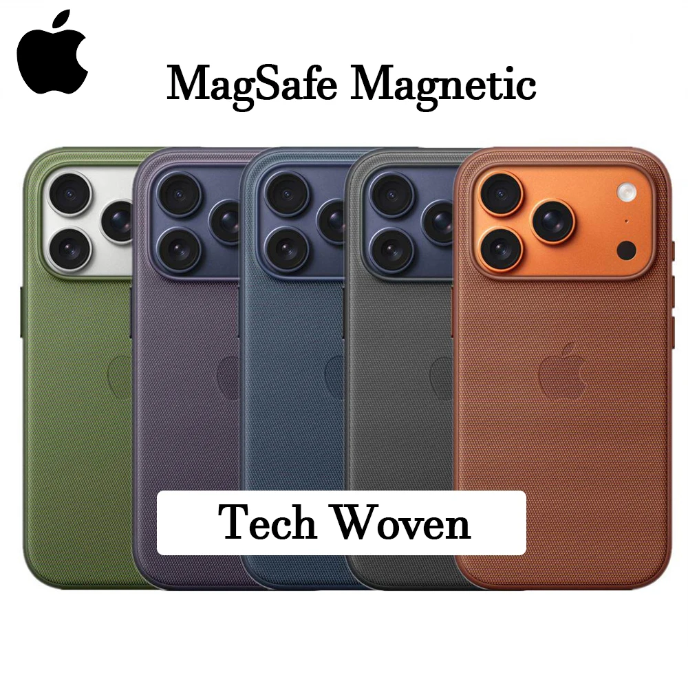 

MagSafe Magnetic Tech Woven Case For iPhone 17 Pro Max 17Pro TechWoven Wireless Charging Logo Cover For iPhone Air 17 with Box
