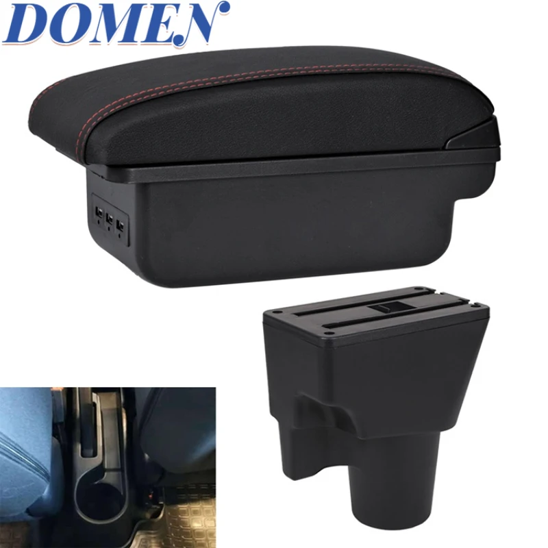 

For Kia Picanto Armrest Box central Store content Storage box with cup holder ashtray USB Charging Russian version Automotive