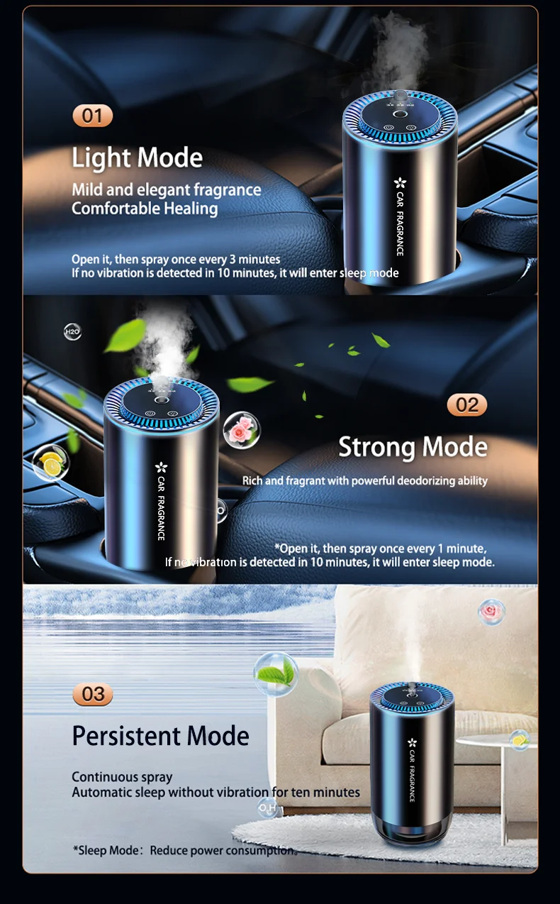 Picture 7: New Starry Sky Ambient Light Car Aromatherapy Automatic Spray Odour Elimination Fragrance Machine Intelligent Fragrance Diffuser