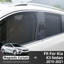 Magnetic Car Sunshade For Kia K3 Forte Cerato BD 2019 2020 2021 2022 2023 Side Window Curtain Sun Shield Visor Front Windshield