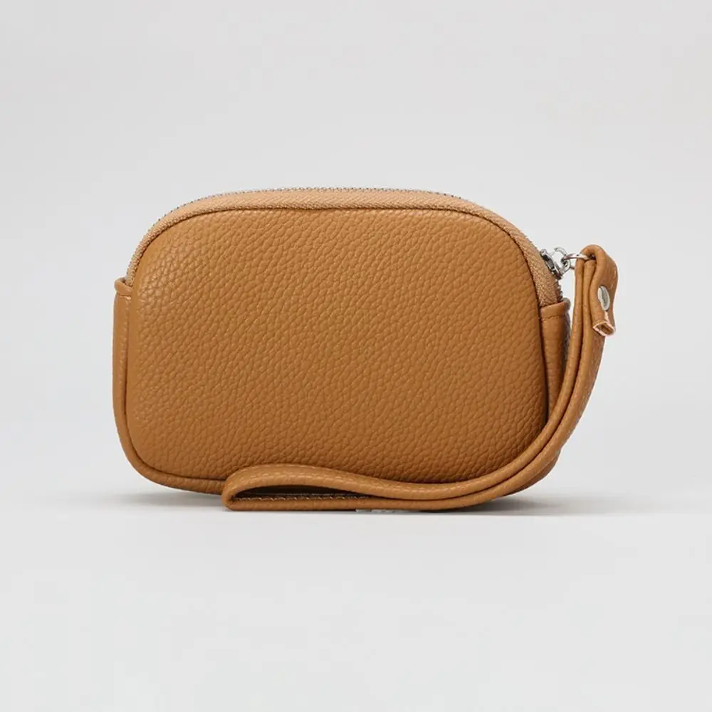 ファッション Pu レザーミニ財布女性のための無地収納袋学生小銭入れ大容量ジッパー手首キーバッグ