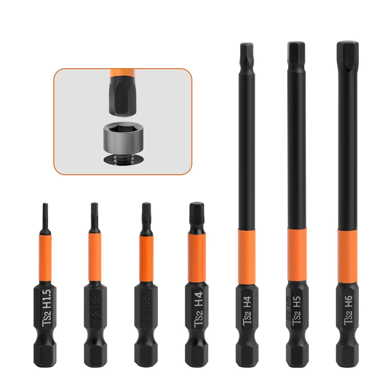 

50/100mm Hex Head Allen Wrench Drill Bits 1/4" Shank Magnetic Screwdriver Bit Set Electric Hexagonal Bit Screwdriver Socket Bit