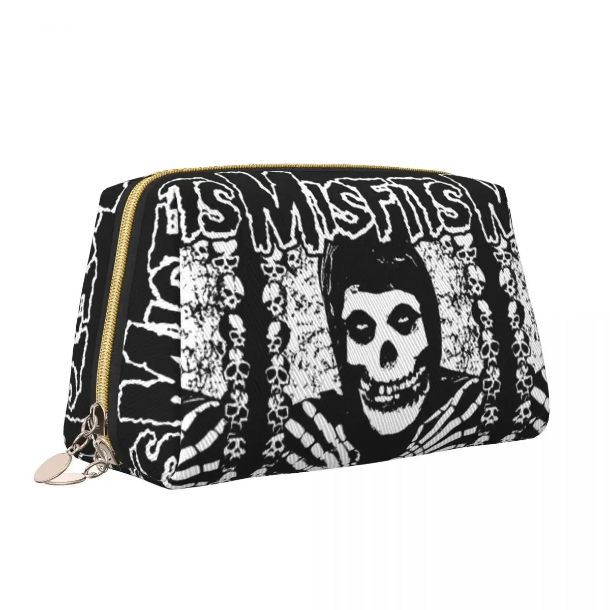 Kawaii Punk Rock Band Misfits Travel Toiletry Bag for Women Makeup Cosmetic Organizer Beauty Storage Dopp Kit