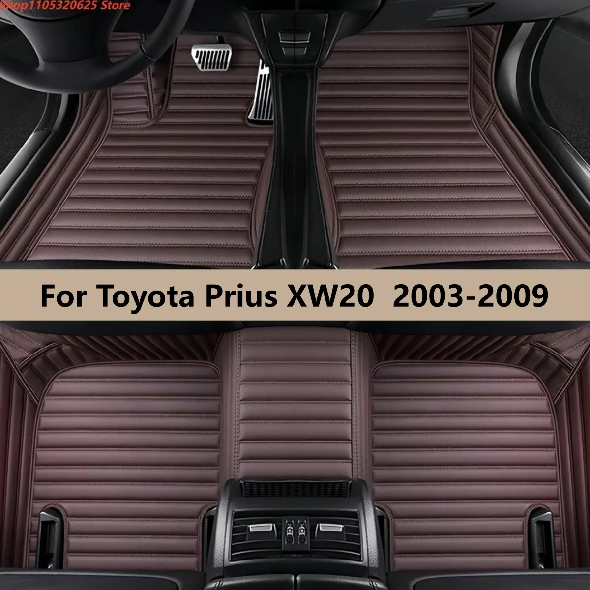 

Автомобильные коврики для Toyota Prius XW20 2003-2009 годов выпуска, полный комплект для переднего и заднего ряда, кожаные, с ковровым покрытием, коврики для ног.