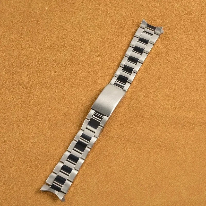 Paski do zegarków ze szczotkowanej stali nierdzewnej 316L 18mm 19mm 20mm Oyster Vintage bransoletka z paskiem do zegarka pasuje do zegarka Rolex