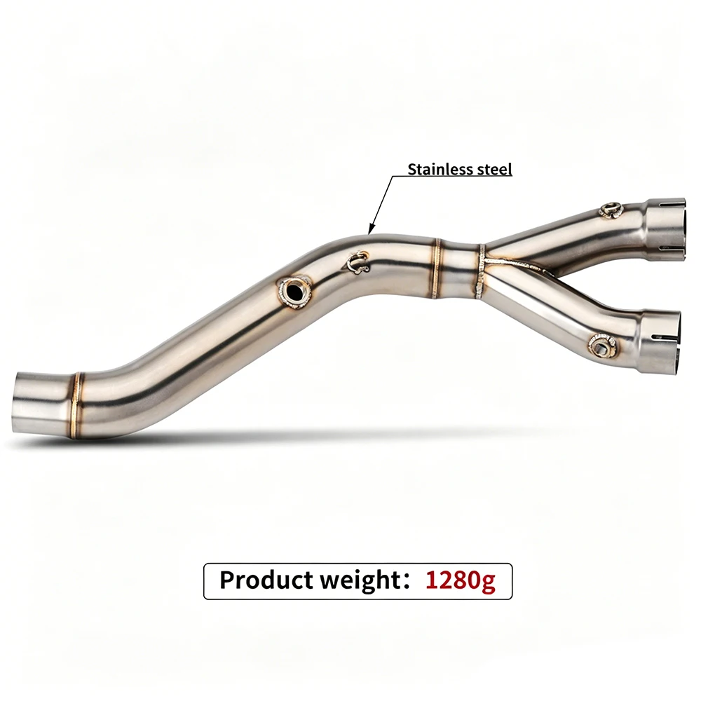 Professional Stainless Steel Middle Pipe Exhaust For Yamaha YZF R1 R1M MT10 2015-2024 Motorcycle Exhaust Modify Racing Line