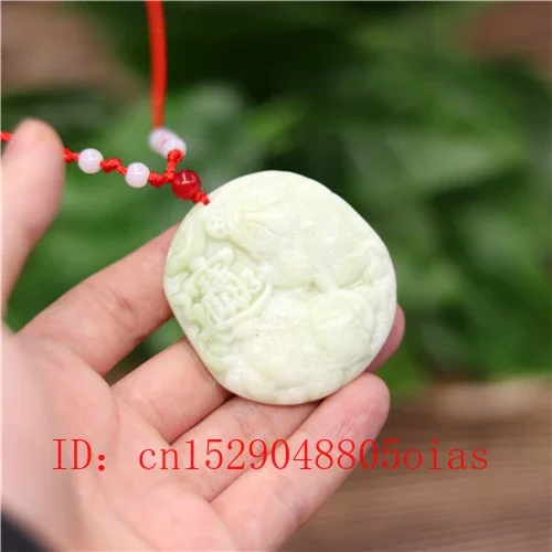 Natural White Chinese Jade Toad Pendant Wealth Necklace Charm Jewellery Carved Amulet Fashion Accessories Gifts for Women Men