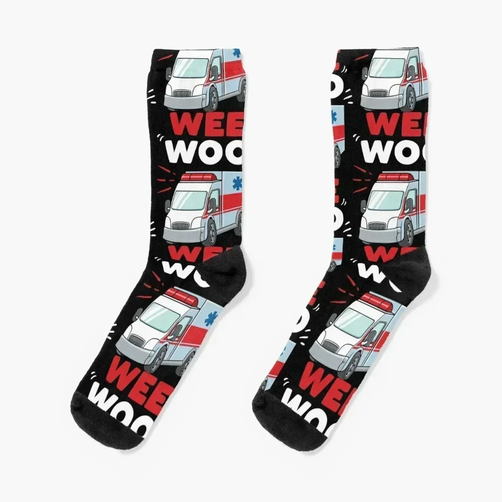 Wee Woo Ambulance Paramedic Emergency Medic Gift Socks Sports luxe sports stockings compression Male Socks Women's