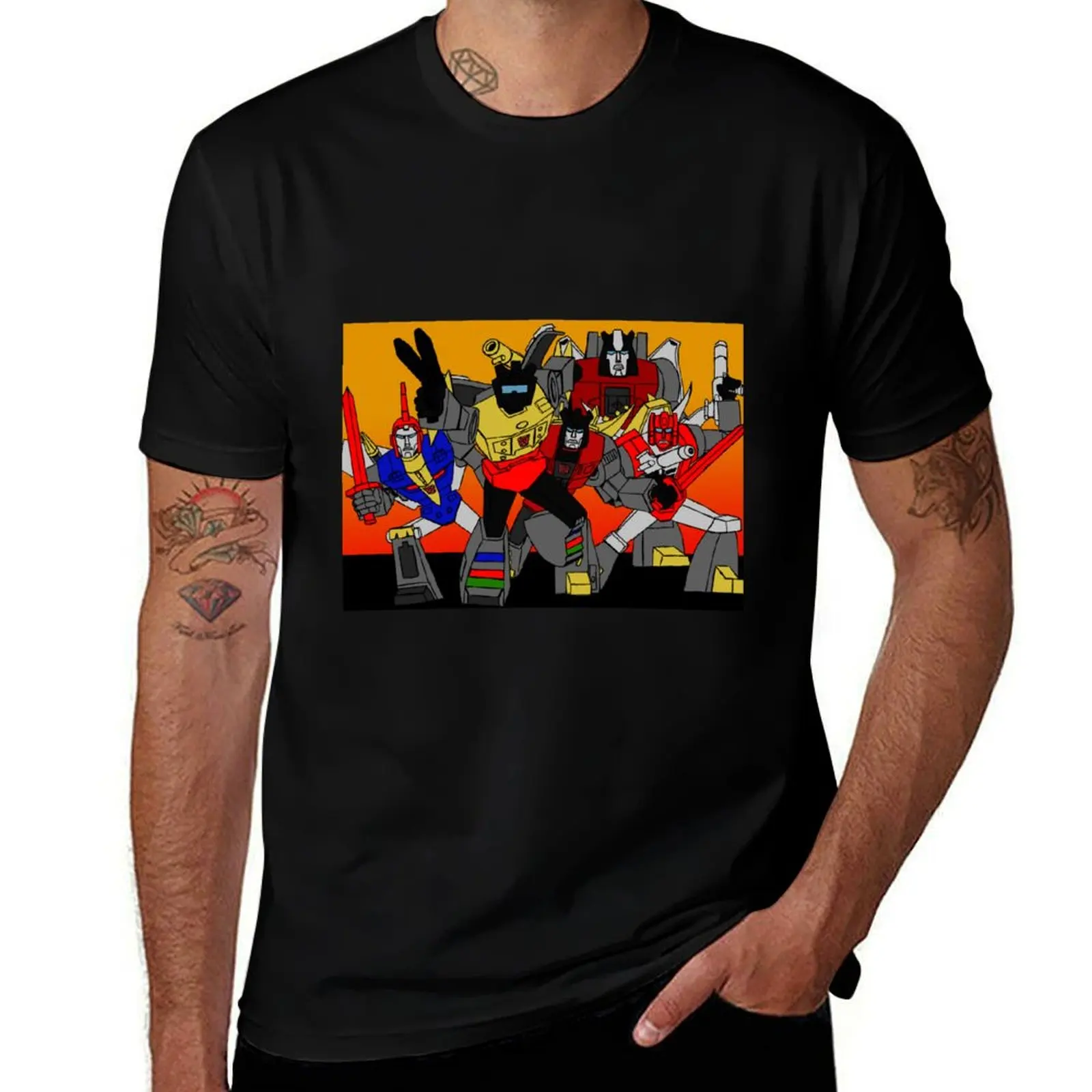 The Dinobots T-Shirt oversized t shirt sublime street wear black t shirts for men