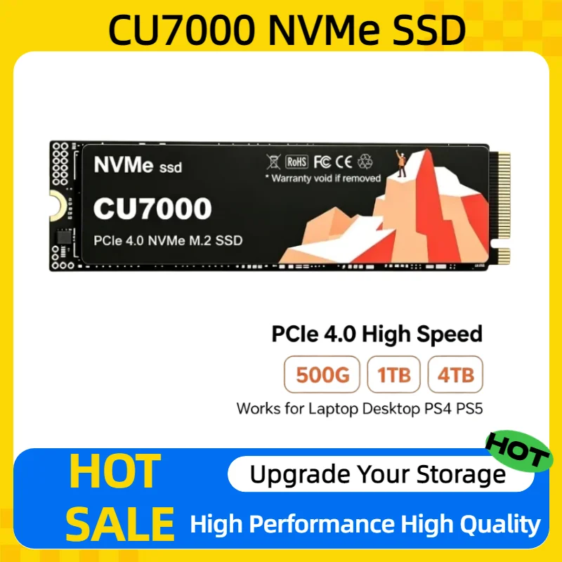Original CU7000 NVME SSD 500GB 1TB 2TB 4TB SSD up to 7300MB/s M2 NVMe Hard Drive Solid State Disk for Laptop Desktop