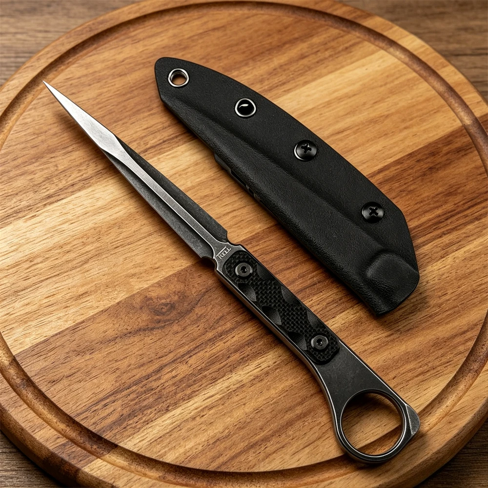 Edc Carry Fixed Blade Knife - Lightweight EDC Fixed Blade Knife, High