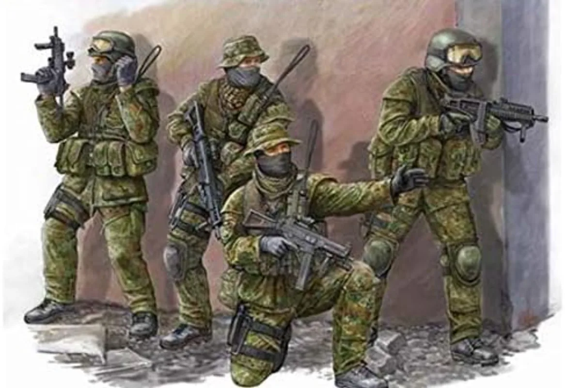 Trumpeter 00422 Modern German KSK Commandos Figure Set (4-Pack), Scale 1/35