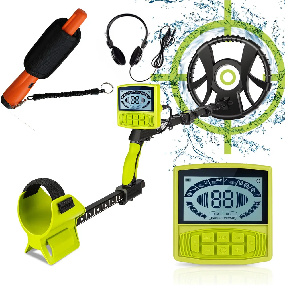 

Undergroud Metal Detector Gold Finder Treasure Hunter with 10" Powerful Waterproof Coil Large LCD Display