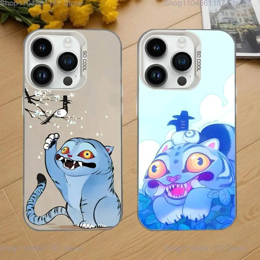 

KPop D-Demon H-Hunters Tiger Phone Case For iPhone 16,15,14,13,12,11,Mini,Pro,SE,MAX White Matte Shockproof Cover